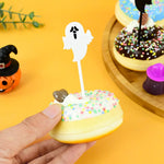 20/50Pcs Halloween Toothpicks DIY Cupcake Topper Pumpkin Ghost Dessert Fruit Picks Sticks Halloween Party Decoration Supplies