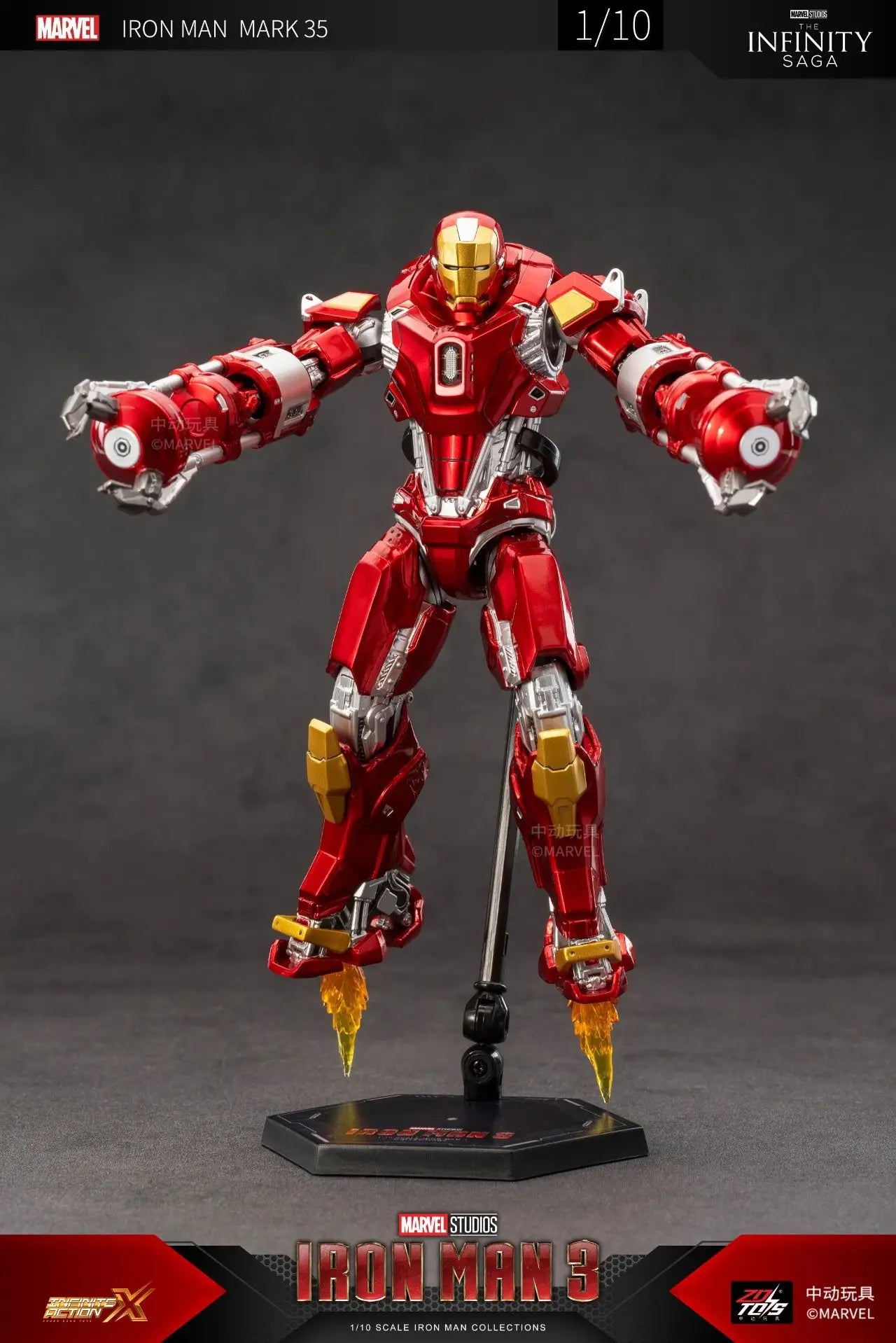 ZD Toys Iron Man Action Figure Mark 35 Red Snapper Iron Man MK 24 MK 22 MK 47 Tony Stark Ironman Figure Action Collect Toy Gift