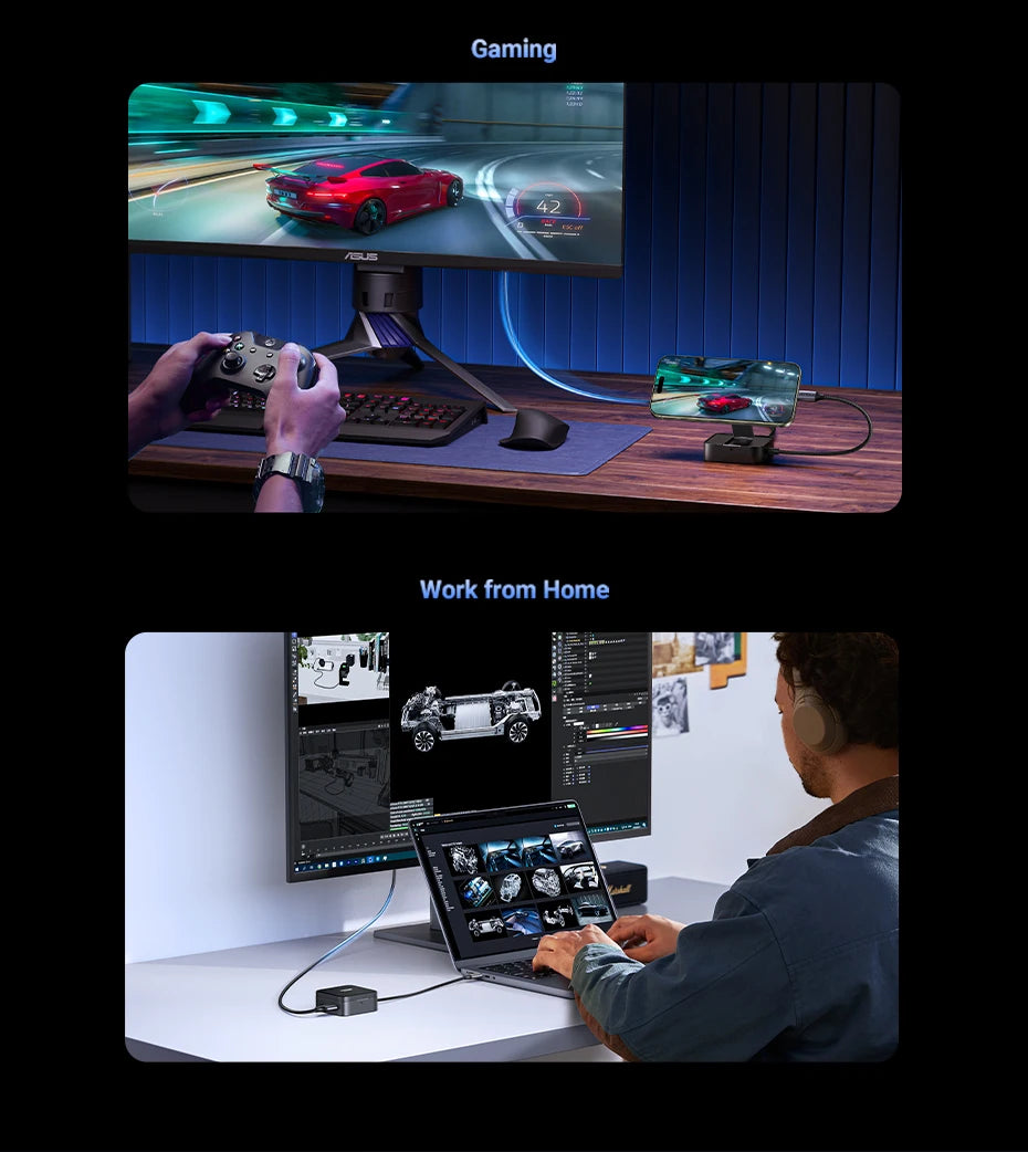 UGREEN Foldable USB C HUB 4K60Hz HDMI PD100W USB3.0 Docking Station for Phone Tablet Laptop Macbook Pro Air Android USB Splitter