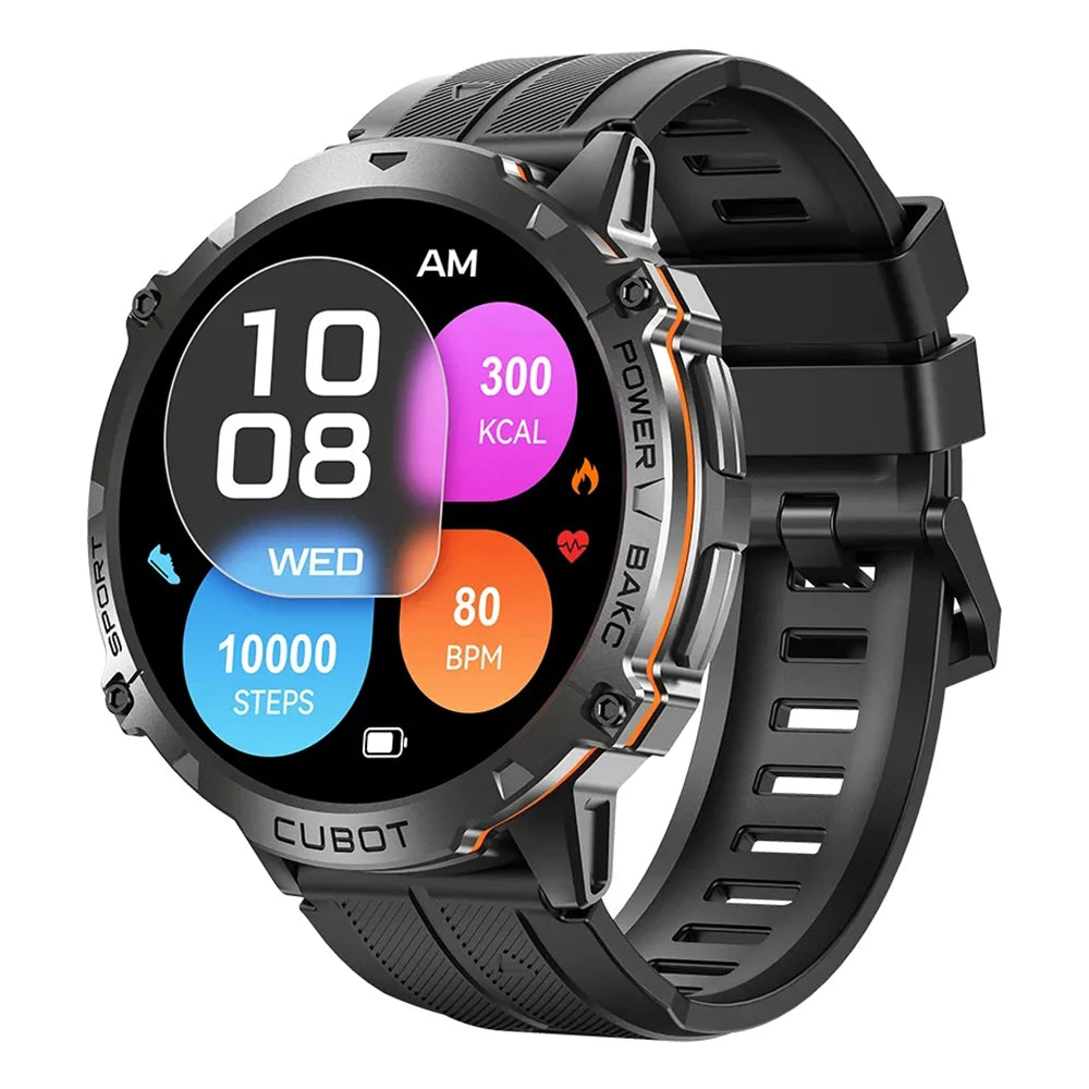 Cubot X3, Sport Waterproof Smartwatch, 1.73-inch AMOLED Display, Bluetooth Calls, 900mAh Battery, Blood Oxygen, Fitness Tracker