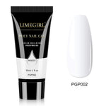 LIMEGIRL 30ml Nail Extension Gel Glitter Soak Off Nail Acrylic Crystal Build Poly UV Gel for Nails Quick Extension Manicure Glue