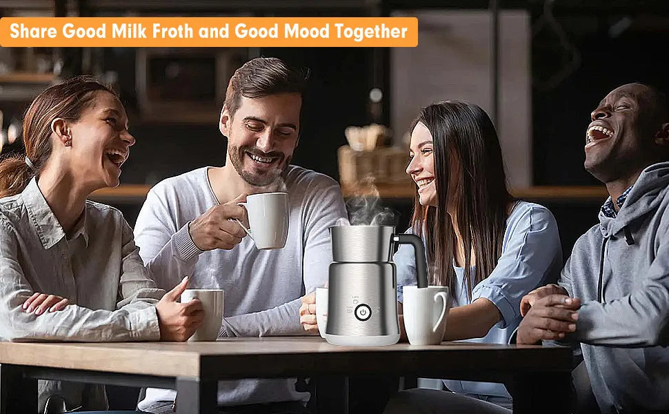 4 in 1 Multi-function Milk Frother Electric Hot and Cold for Making Latte Cappuccino Coffee Chocolate Kitchen Appliances DEVISIB