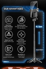 Draagbare telescopische multifunctionele statief telefoon selfie stick