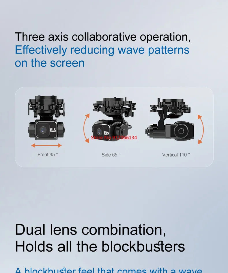 8K ESC 3 Axis Gimbal 360° Obstacle Avoidance WIFI FPV RC Drone 5G Brushless Electric GPS Follow Me Remote Control Quadcopter Toy