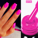 MEET ACROSS 7ml Orange Red Green Gel Nail Polish Laser Sparkly Soak Off Semi Permanent Nail Art UV Gel Varnish For Nails