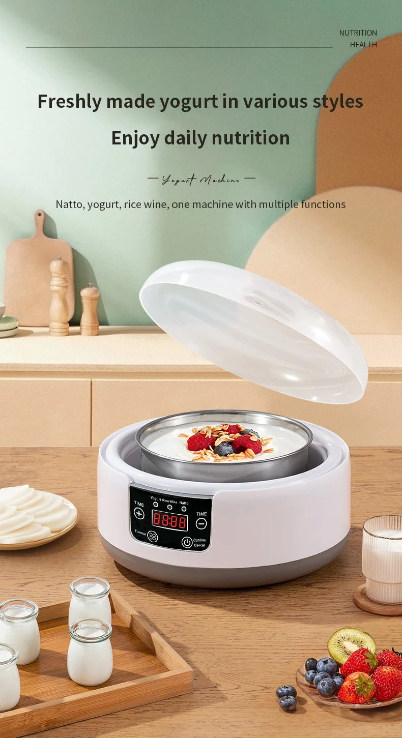 Electric Mini Yogurt Maker Automatic Multifunctional Yogurt Machine Kitchen Rice Wine Maker Natto Fermenting Machine Household
