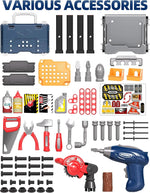 Kids Tool Bench with Realistic and Electric Drill, Construction Workbench Toys for Toddlers 3-5, Toddler Bench Set for Age 3-4