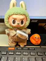 17cm V1 V2 Labubu Crossbody Bag Cute 1/6 1/8 1/12 BJD Dolls DIY Waist Bags Cute 15cm Idol Plush Doll Accessories Belt Bag Gift