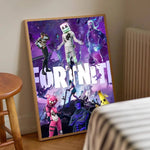 1pc F-Fortnites Game Poster Stickers Print Wall Art Canvas Painting Waterproof For Living Room Bedroom Home Decor