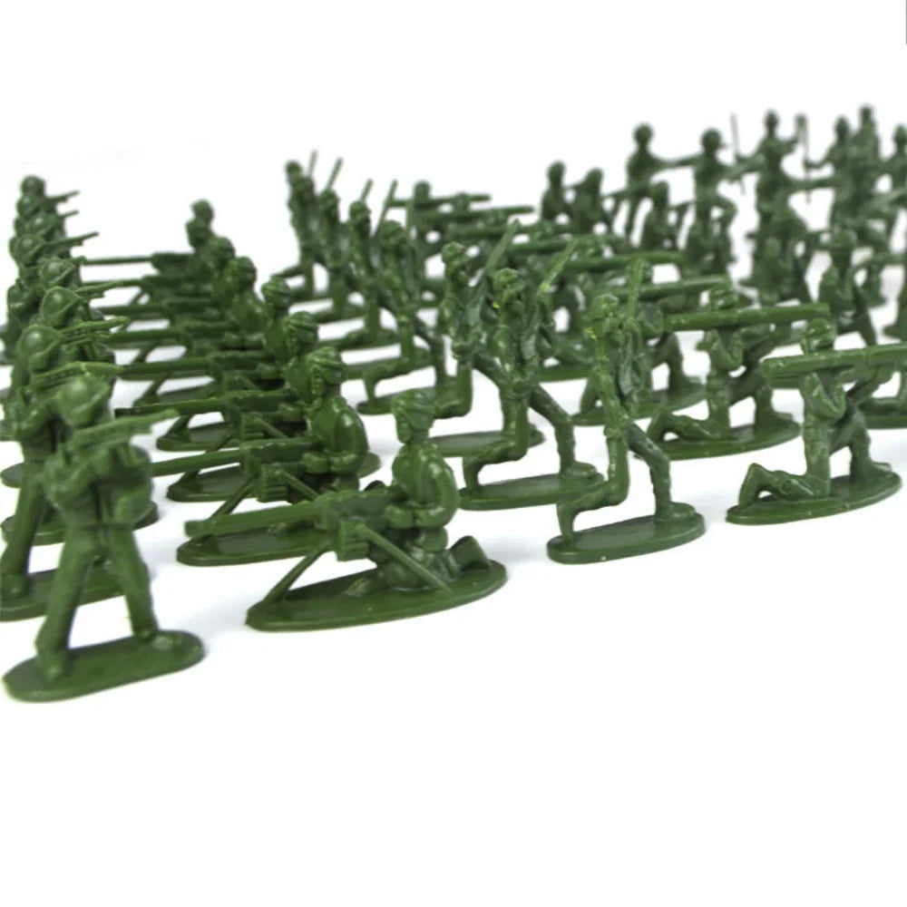 100Pcs Military Playset Plastic Toy Soldiers Mini Warrior Elite Force Action Figure Toys for Children Playing Gift