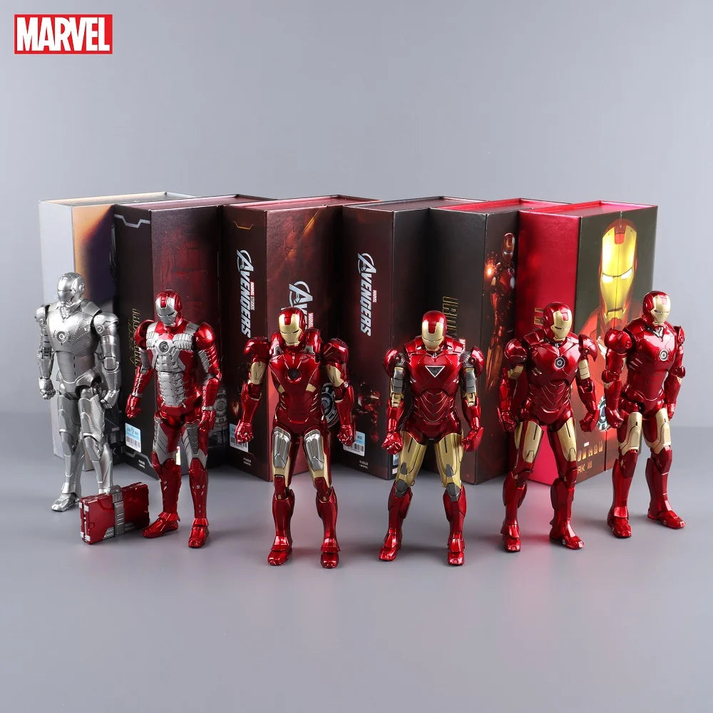 Marvel Avengers ZD Toys Iron Man MK3 MK1 MK6 MK7 MK5 Tony Stark Iron Patriot War Machine Action Figure Ironman Collect Toy Gift