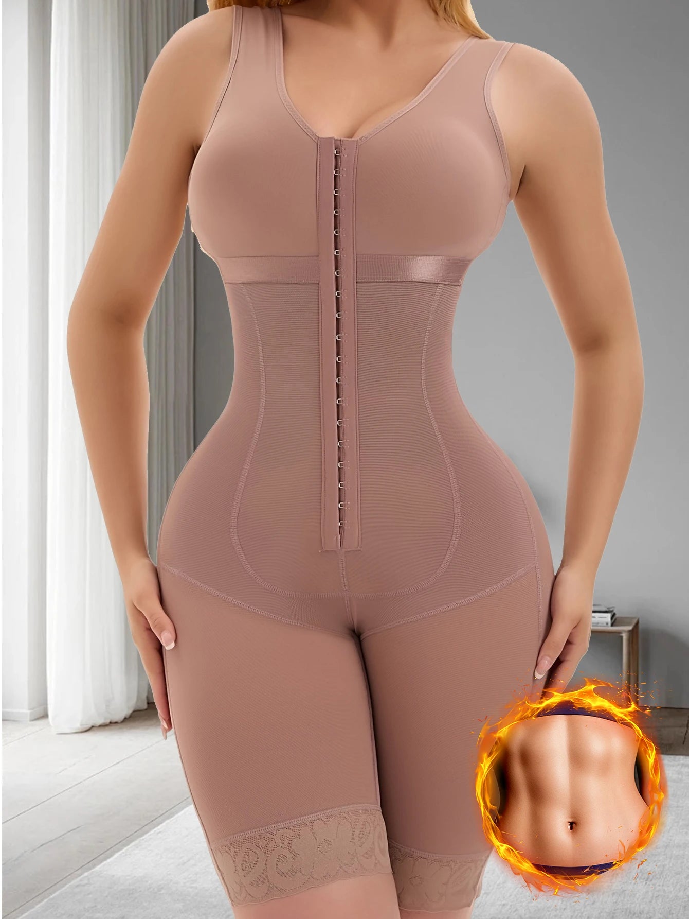 Women's Postpartum Full Body Shapewear Tummy Control Girdle Postoperative Compression Faja for Belly Fat Waist Sculpting