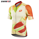 DAREVIE Man Cycling Maillot 4-Way Strech Moisture-Wicking Training Level Cycling Jersey Anti-Slip Light Soft Men's Cycling Shirt