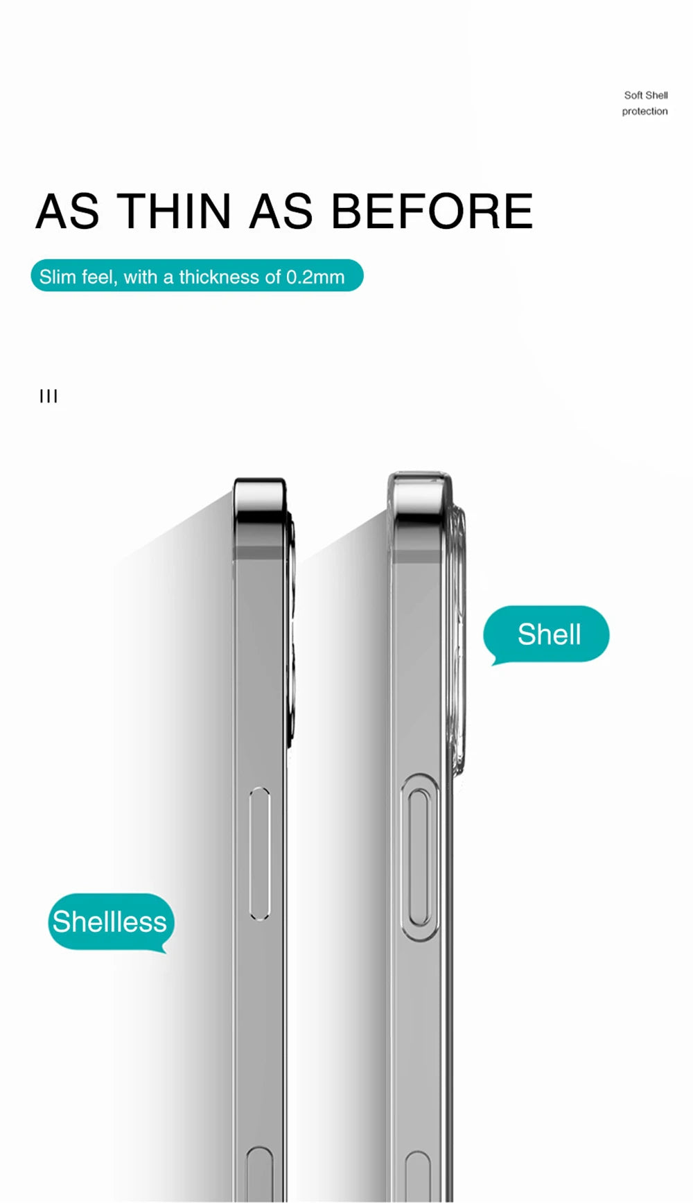 Ultra Thin Clear Phone Case For iPhone 11 12 13 14 15 16 17 Pro X XR XS Max Mini 7 8 Plus Silicone Soft Transparent Back Cover