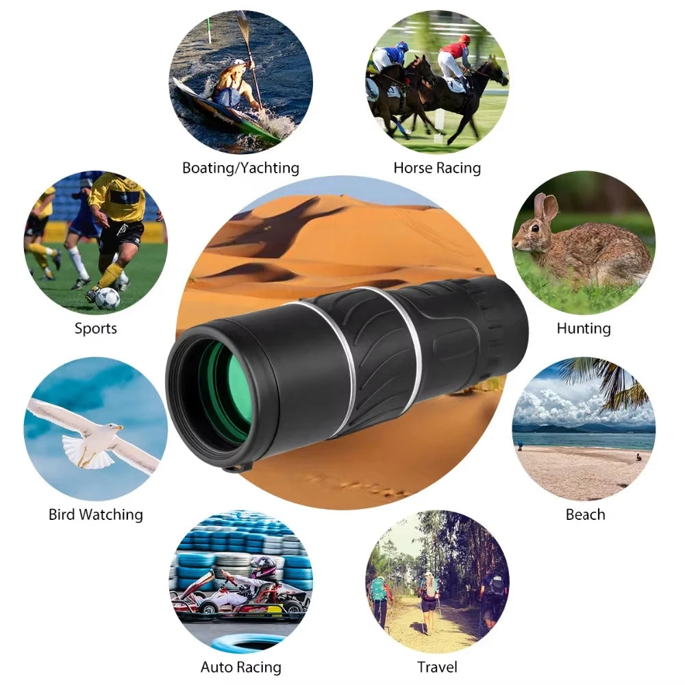 Portable Handheld 16X52 Powerful Monocular Telescope Zoom Binoculars Long Range For Outdoor Camping Bird Watching Tools
