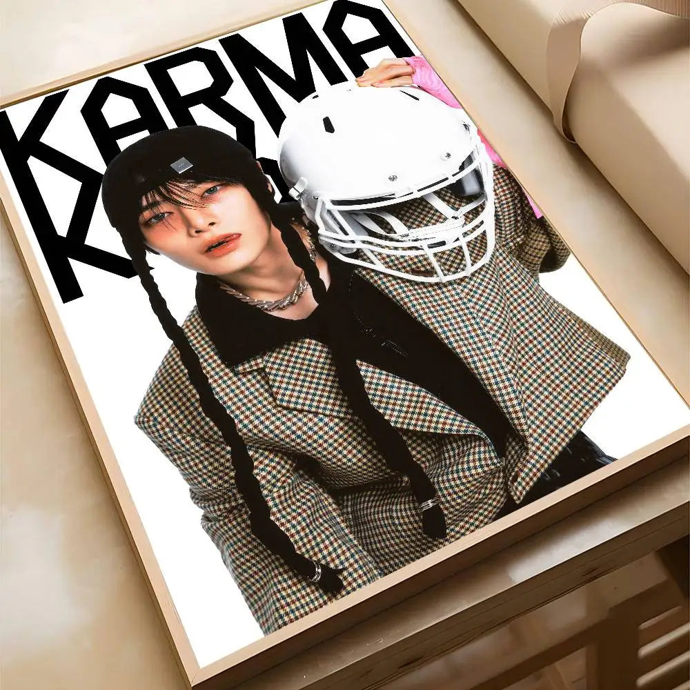STRAYKIDS 4th Studio Album 'KARMA' Concept Photos Poster Bedroom Living Room Modern Art Home Decoration Wall Painting Gifts
