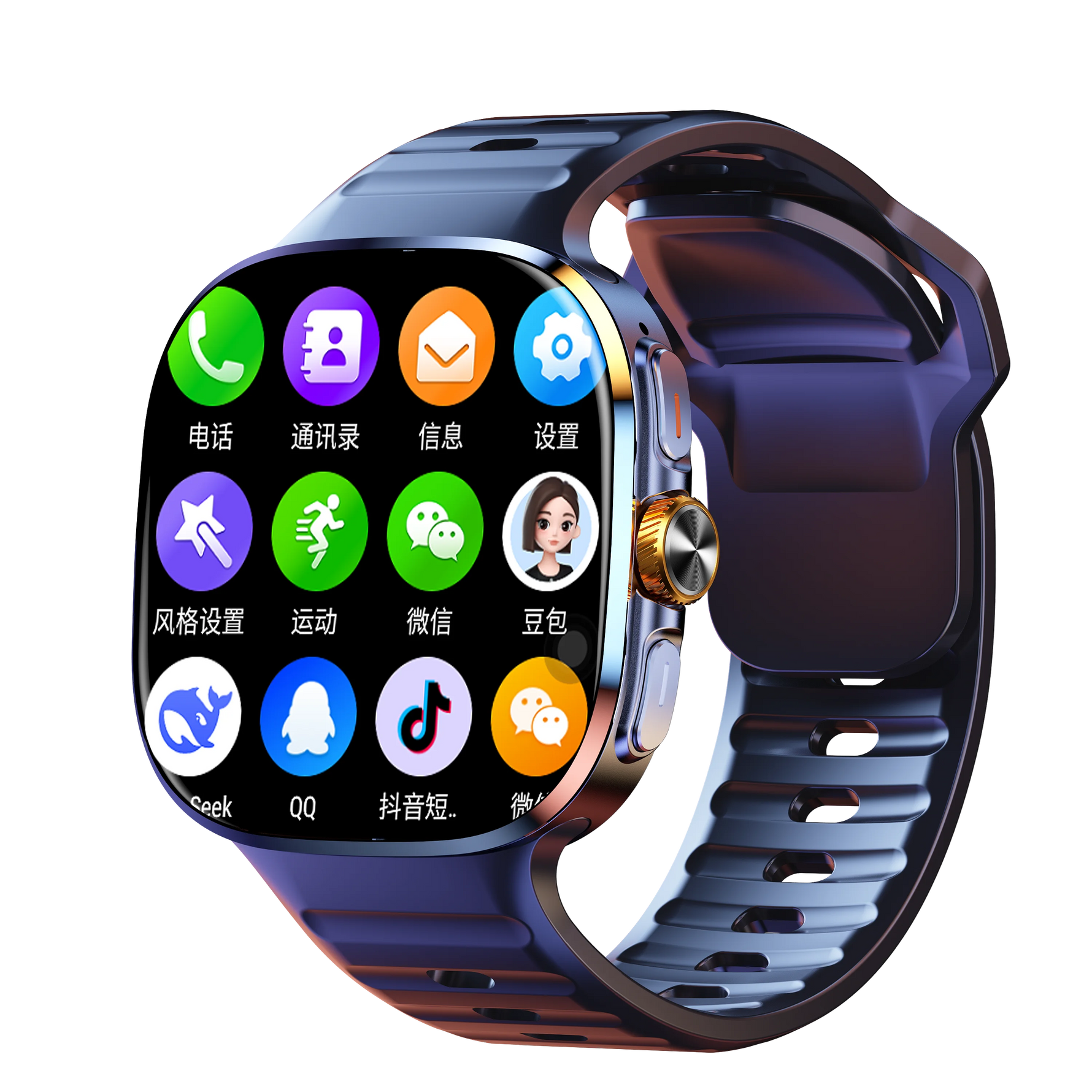 New M99 smartwatch Android - Bluetooth dual system 4G SIM 2.4'' 720*720 HD AMOLED Screen 190° Camera GPS WIFI NFC samrt watch