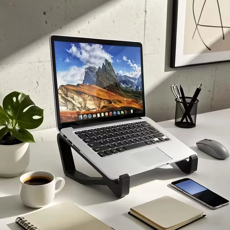 Ergonomic Adjustable Laptop Stand with Tilt and Height Adjustment – Portable for MacBook and PC, Minimalist Design