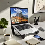 Ergonomic Adjustable Laptop Stand with Tilt and Height Adjustment – Portable for MacBook and PC, Minimalist Design