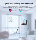 GIRIER Smart Plug ZigBee 20A Smart Home Outlet Socket EU 4200W with Power Monitor Function Supports Alexa Google Home Assistant