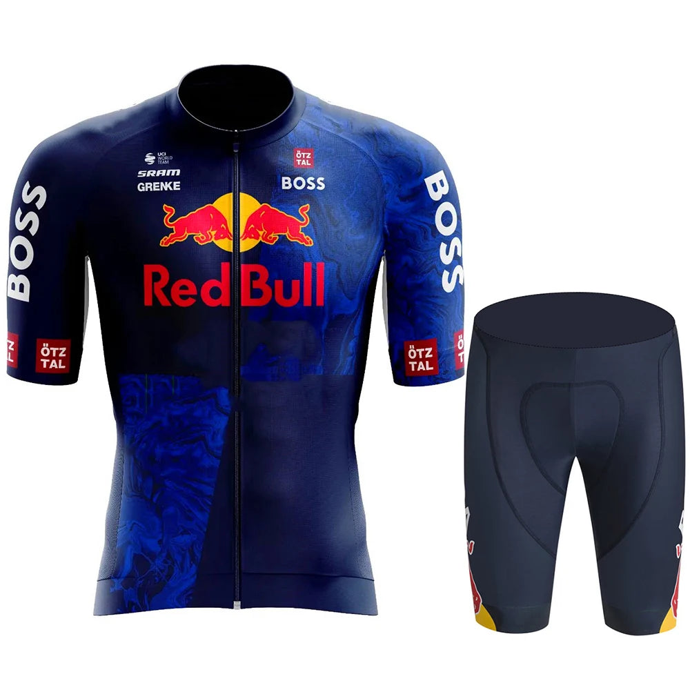 Red Bull Bicycle Clothing Jersey Cycling Uniforms for Men Jacket Team Set Bike Man Sports Bicycles Men's Cycling Suit Road Bikes
