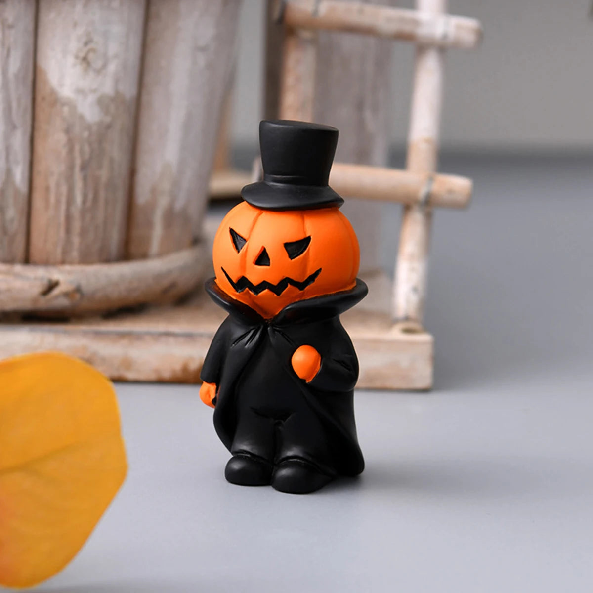 Cute Halloween Decor Set Mini Ghost Pumpkin Witch Demon Resin Figurines for Home Tabletop Party Decoration Gift  Party Ornament