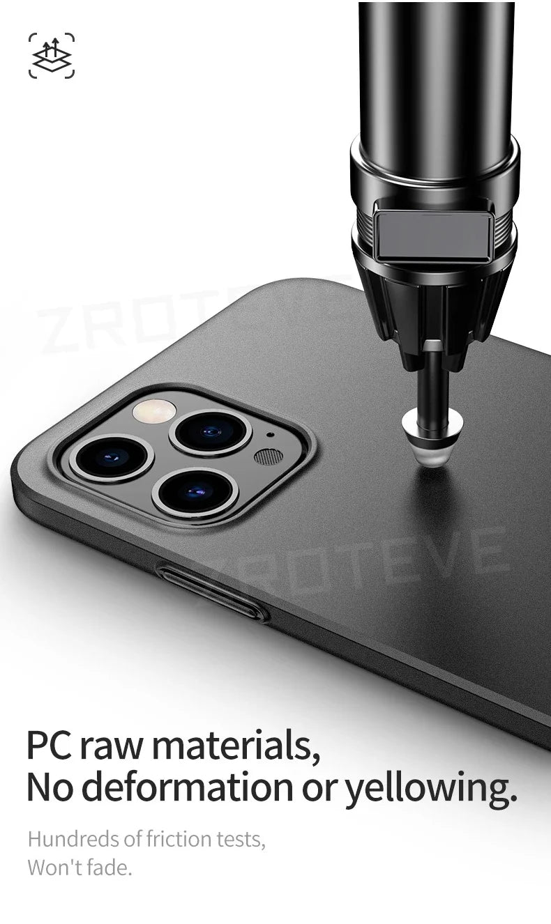 For iPhone17 Pro Max ZROTEVE Ultra Thin Matte Hard PC Cover For iPhone 17 16 e 16e 15 14 12 13 iPhone16 Plus iPhone13 Phone Case