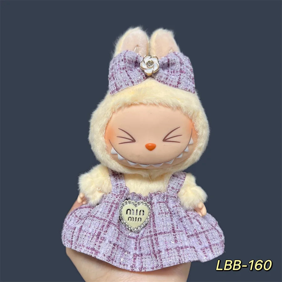 【Only Clothes】Mini Doll'S Clothes Outfit Accessories for Ropa Labubu and 10cm Cotton Doll Baby Replacement Clothes Clothing Gift