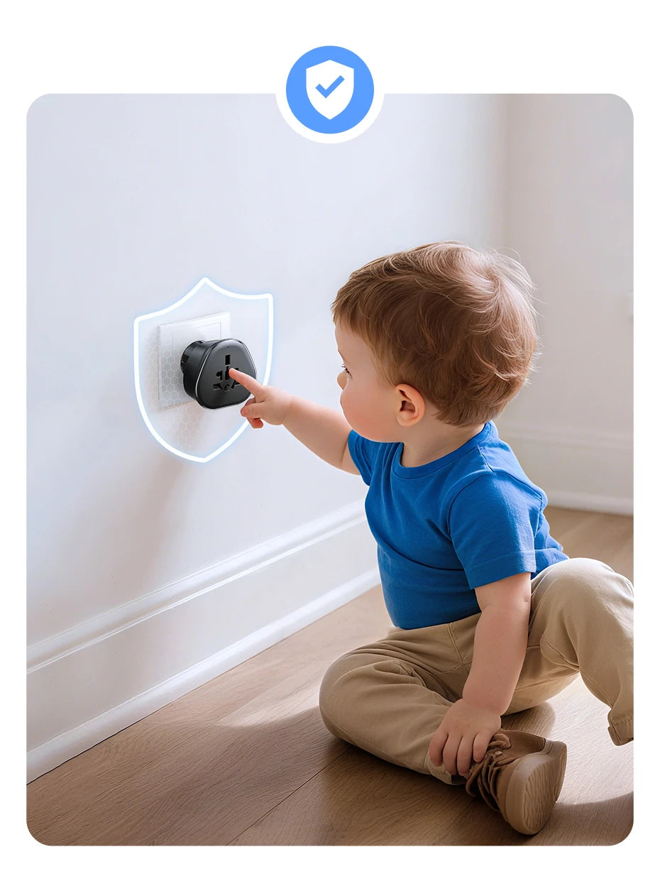 UGREEN Universal Travel Adapter Extension Socket EU/US/UK Plug Converter Multi-Country Power Adaptor for EU US UK KR RU Outlets