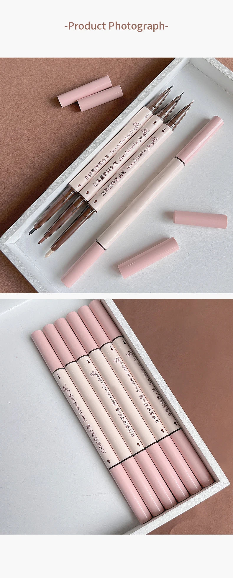 Eyeliner Double Head Pen For Smooth And Delicate Eye Makeup  Quick Drying Film Forming Waterproof And Sweat Proof Eye Makeup