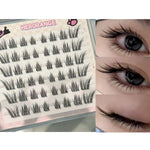 Self Adhesive Individual Eyelashes No Glue Needed Fluffy Cluster Eyelash Korean Fashion Manga Lash Extension for Daily Makeup