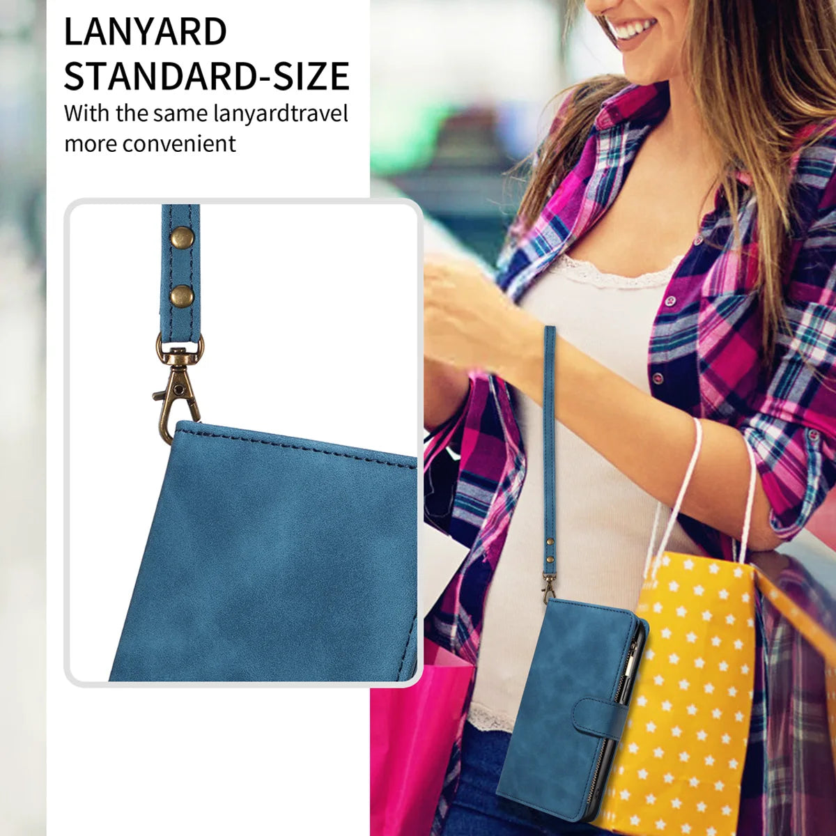 PU Leather Phone Case for Samsung GalaxyA13 A14 A15 A22 A32 S22 S23 S24 S25 M33 NOTE10 Skin Feel Zipper Flip Wallet Phone Case