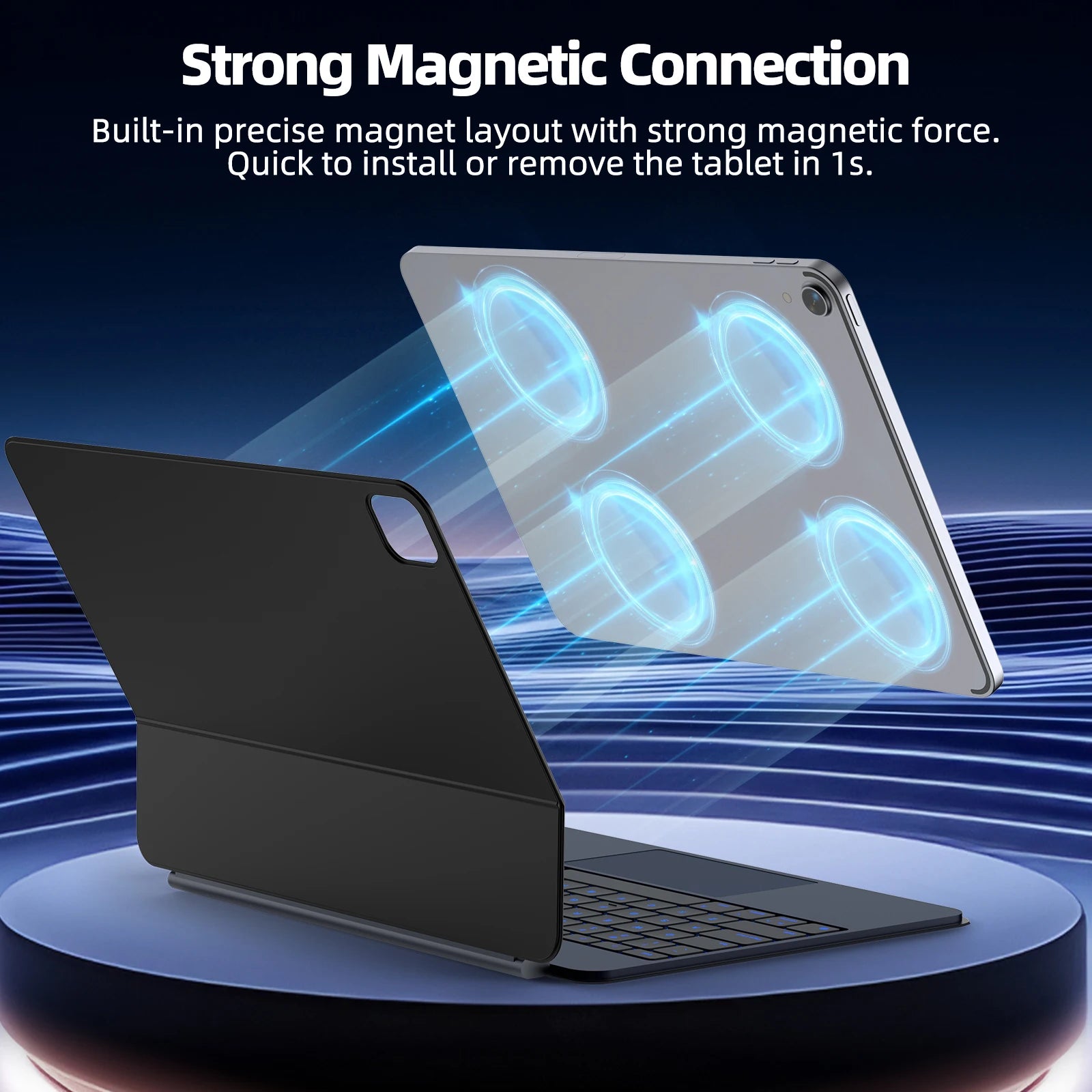 Lightweight Magic Keyboard for iPad Air 2025 Case for iPad Air 6 11 2024 Pro 13 Pro 11 2024 for iPad Pro 12.9 Air 4 5 10.9