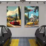 Luxury Classic Retro Red Super Sports Car F40 Art High-quality Printed Posters Homeliving room Wall Art Garage Room Decor