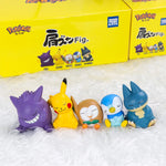 Pokemon Figure Toys Fuecoco Mew Gengar Sylveon Sprigatito 4-6pcs PVC Model Dolls Cute Small Desktop Decoration Gifts With Box