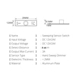 Smart Switch Module Sensor Motion Detector Finger Hand Sweep Sensor DC 12V 24V 3A Maximum 36W Power Light Switches