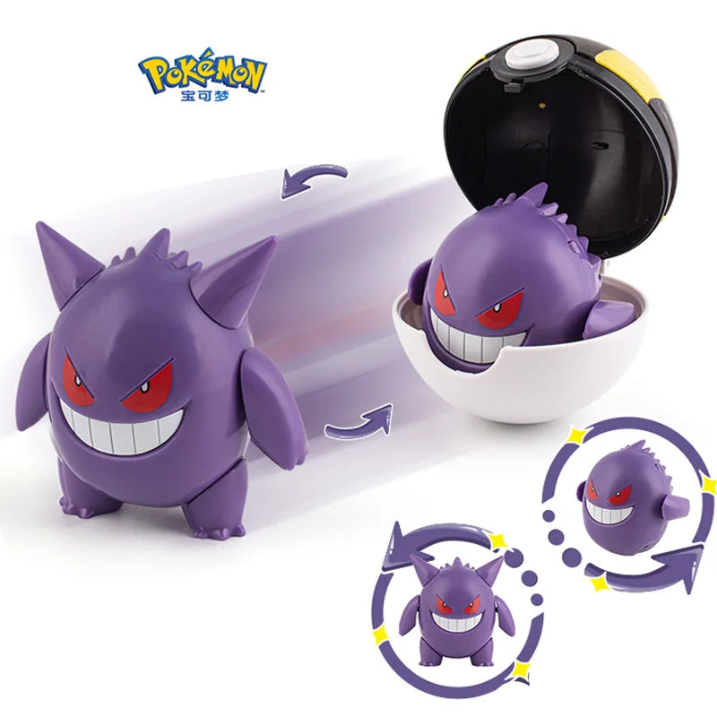 Pokemon Figures Toys Pocket Monsters Ball Model Pikachu Gengar Pokeball Dragonite Snorlax Pokeball Action Figures Toy