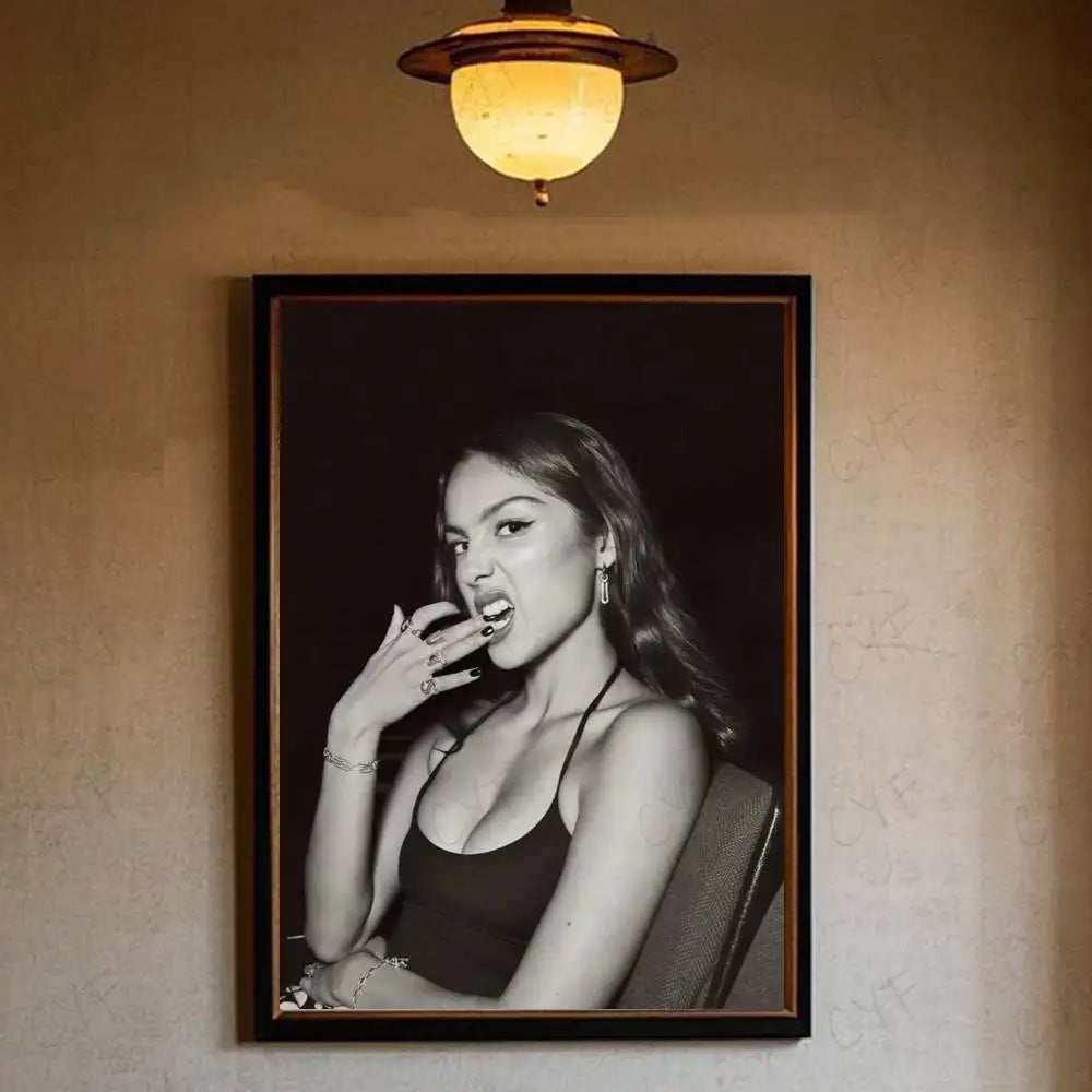 Singer O-Olivia R-Rodrigo Album Poster Wall Art Painting For Home Room Decoration Bedroom Wall Decor Canvases Waterproof Posters