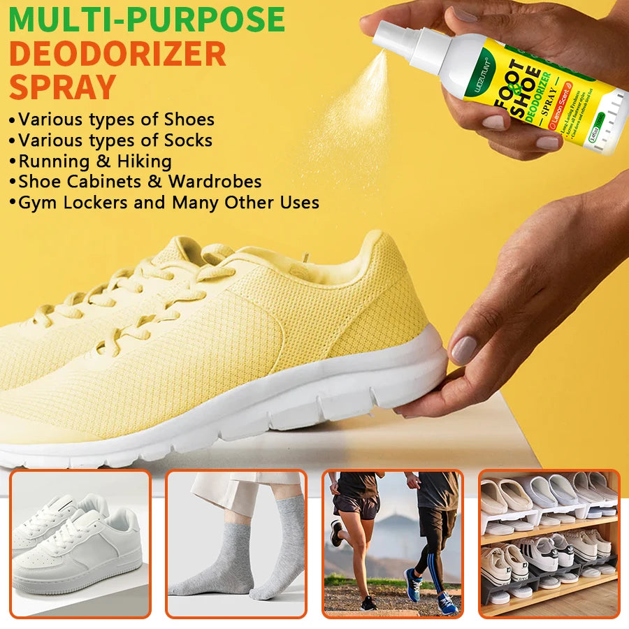 100ml Foot Shoes Deodorizer Spray Lemon Perfume Odor Nemesis Antibacterial Stink Removal Freshener