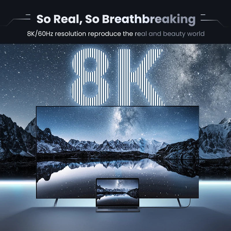 UGREEN HDMI 2.1 Cable 8K 60Hz 48Gbps Earc Ultra High-Speed HDMI-Compatible Cable for Xiaomi TV Box Laptop Projector PS4 PS5