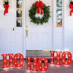 Ho Ho Ho LED Letter Christmas in July Lights Sign Table Decor Light up Letters for Home Christmas Party Bedroom Tabletop Decor