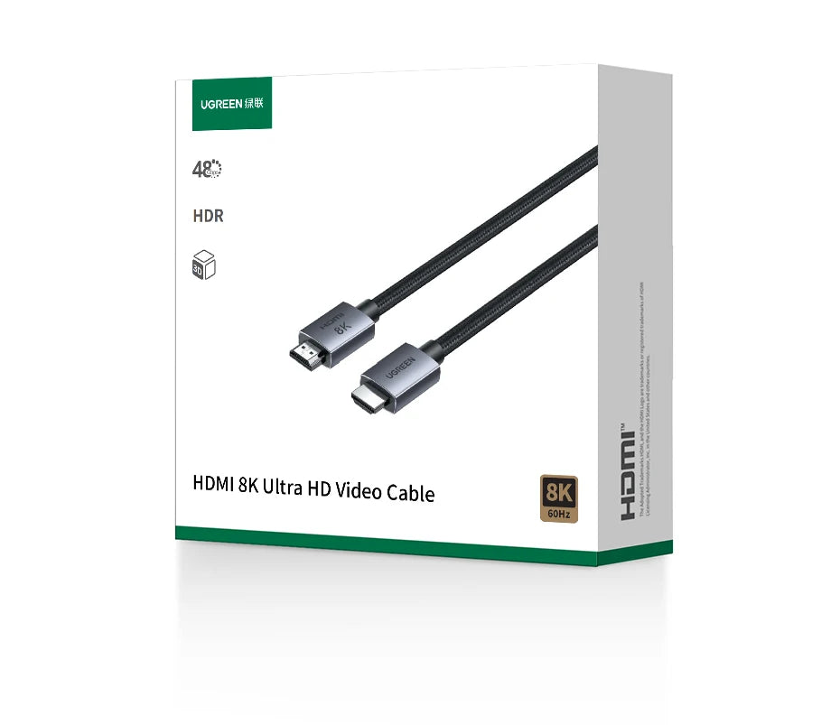 UGREEN HDMI Cable 8K/60Hz for PS5 Xiaomi TV Box Ultra High Speed Certified 8K@60Hz Cable 48Gbps Dolby Vision HDCP2.3