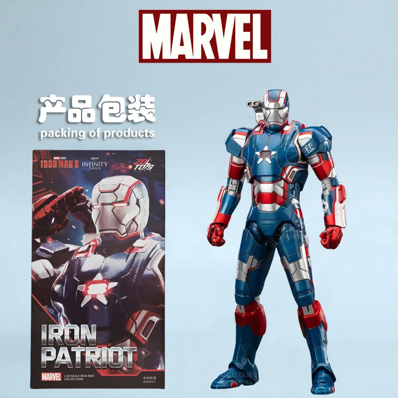 Marvel Avengers ZD Toys Iron Man MK3 MK1 MK6 MK7 MK5 Tony Stark Iron Patriot War Machine Action Figure Ironman Collect Toy Gift
