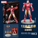 Marvel figure Splicing toys iron man MK1 MK2 MK3 MK4 MK5 MK6 MK7 Action figure model Birthday gift for children