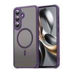 Translucent Frosted Shield Shockproof Case For Samsung Galaxy S25 FE Magnetic Wireless Charging TPU Frame Plastic Phone Cover