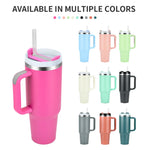 1pcs Watersy 40oz/1200ml Tumbler with Handle and Straw Lid Stainless Steel Keep Cold Vacuum Insulated Portable Car Travel Mug