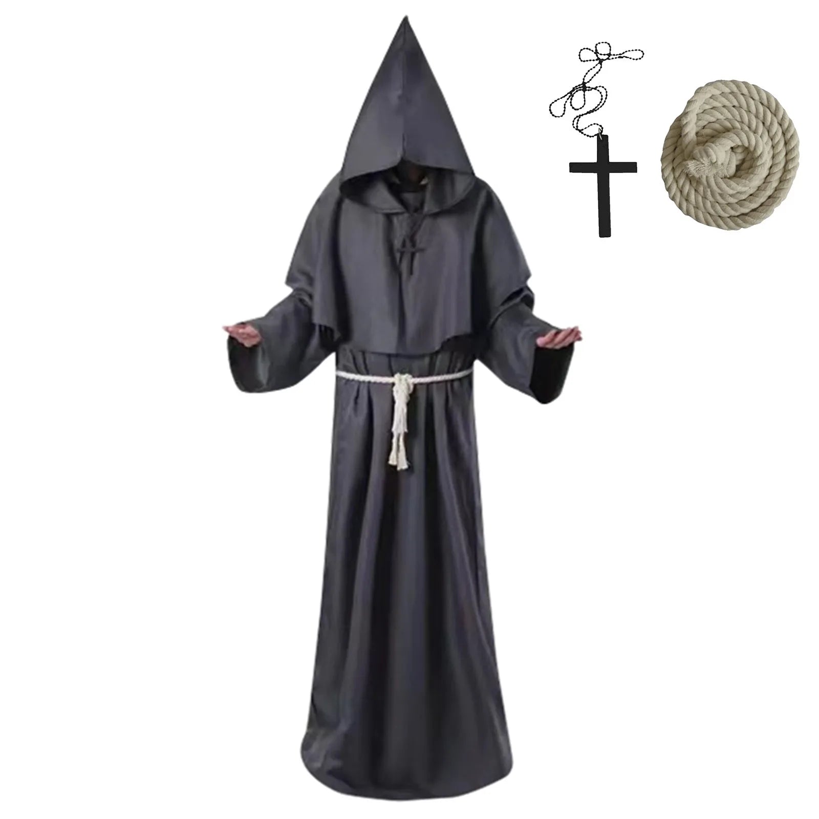 Monk Clothing Ancient Costume Medieval Monk Robe Wizard Clothing Priest Clothing Halloween Cos Costume