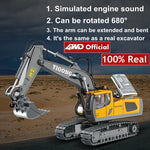 4WD Remote Control Excavator 4x4 Alloy Dump Truck Bulldozer Radio Model RC Car Construction Vehicle Toy Children Kids Gifts