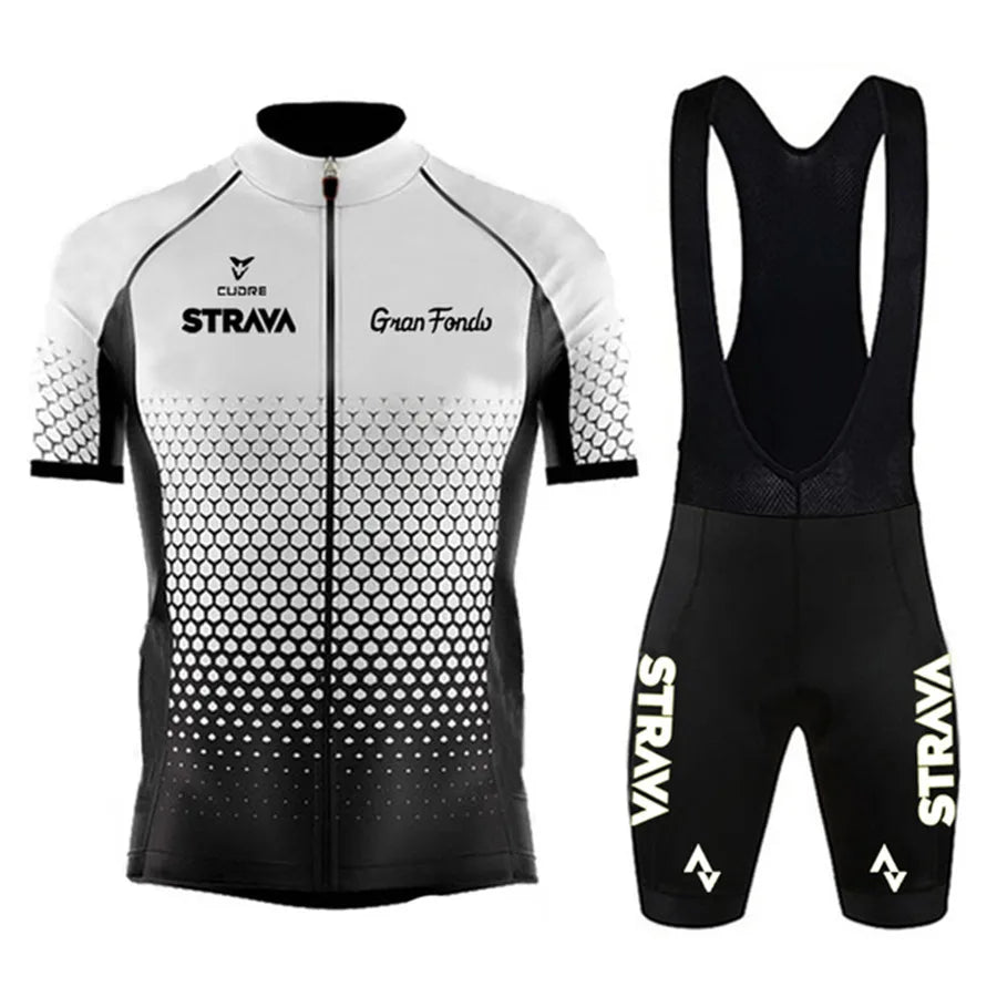 STRAVA Cycling Jersey Set for Men