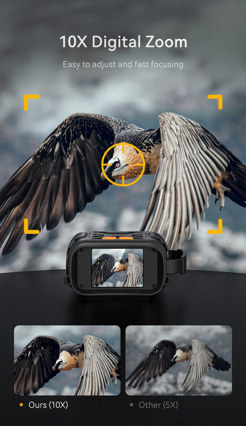 Binocular Infrared Night Visions Device 3W Infrared Telescope 10X Digital 800M Full Dark Viewing Video Record forHunting Camping